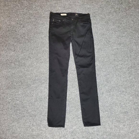 AG Adriano Goldschmied Stilt Cigarette 26R (Meas 28x30.5 7.5") Black Jeans A21 - Picture 1 of 8